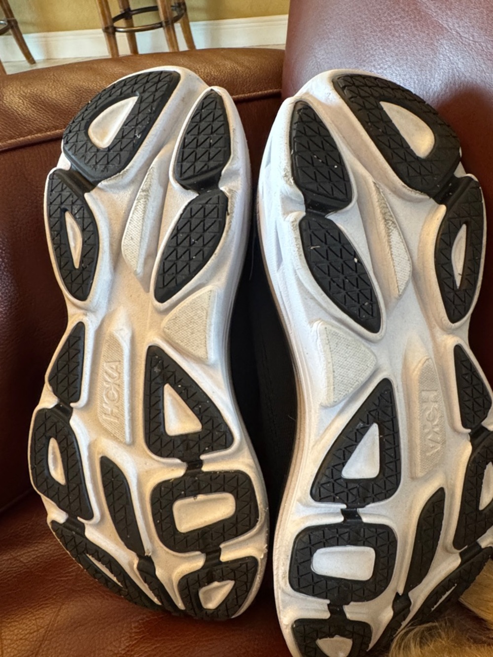 Hoka Bondi 8 Running Shoes - Black with White Sole - Picture 3 of 10